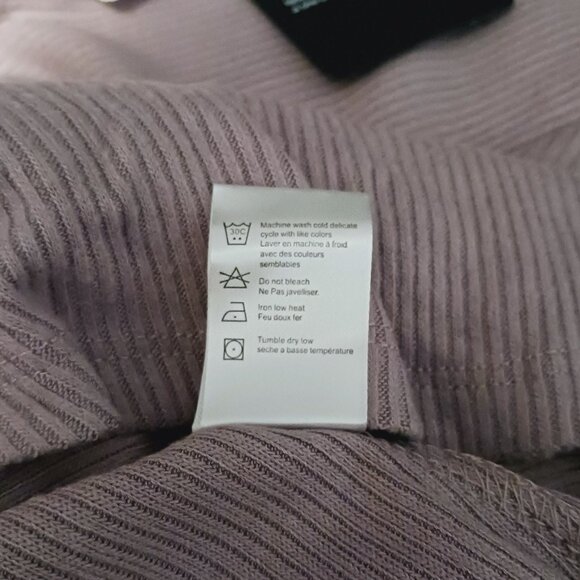 NEW Chaser Ribbed Pullover Top Long Bell Sleeves in Heliotrope/Light Mauve, S - Picture 8 of 11